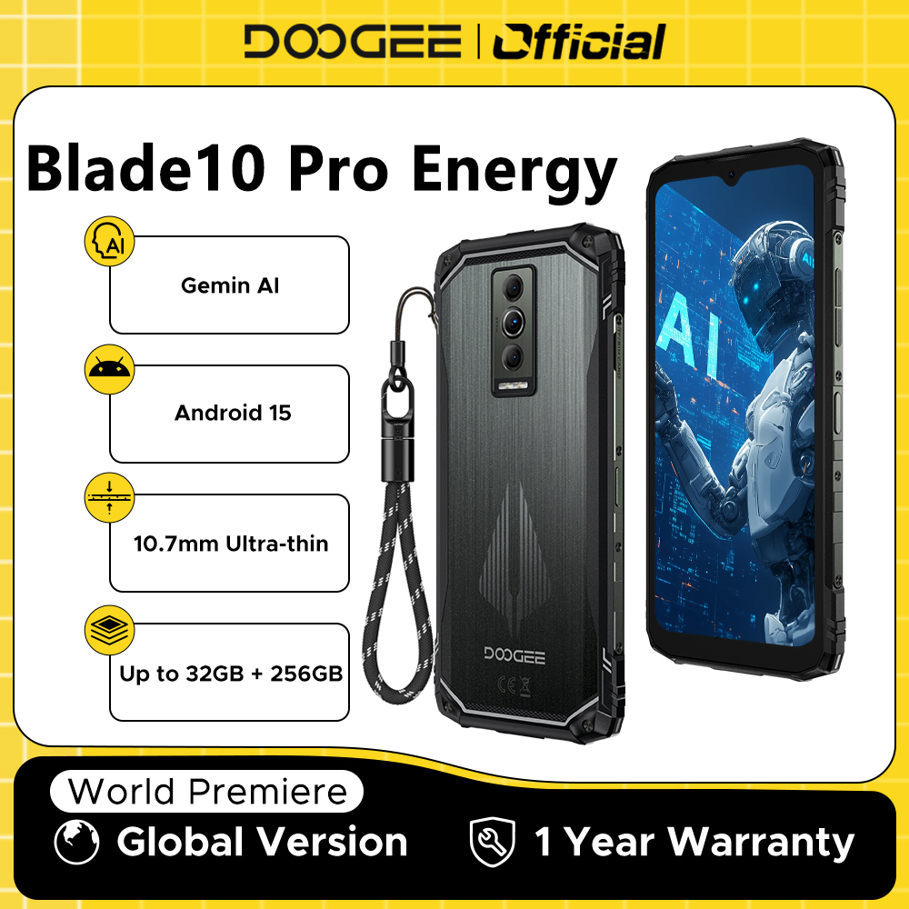 ¿Cansado de que tu teléfono se apague a media aventura? Descubre la autonomía que revoluciona el día a día: el DOOGEE BLADE10 PRO ENERGY combina una batería gigante de 6150mAh con la delgadez extrema y la resistencia militar, para que nunca te quedes sin conexión ni diversión.