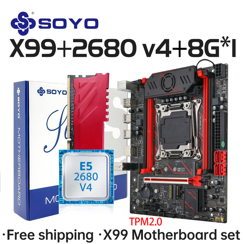 Transforma tu PC gaming con este combo profesional: Consigue el rendimiento definitivo con el kit SOYO X99 que incluye procesador Xeon E5 2680 V4 y 16GB RAM DDR4 para gaming y trabajo intensivo