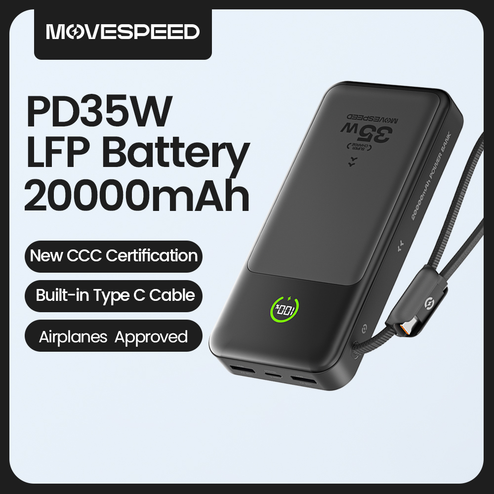 Power Bank con 35W: carga rápida y diseño portátil
