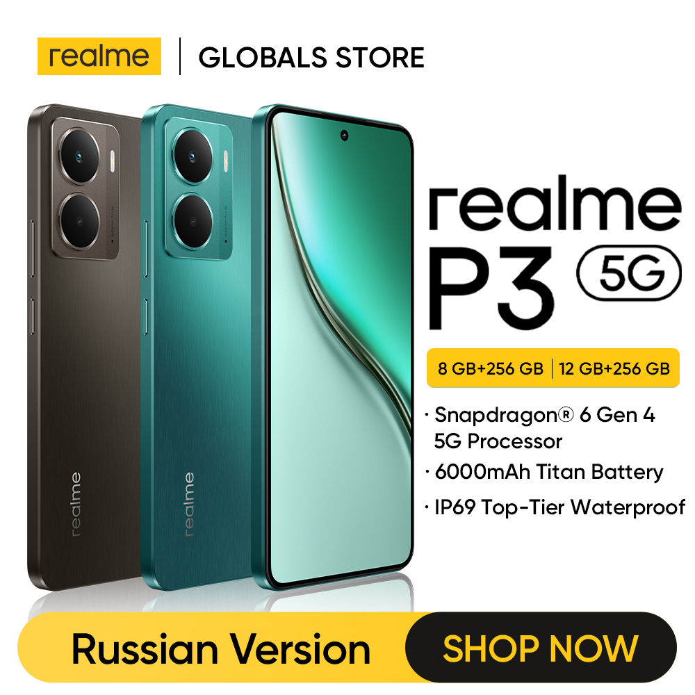 Transforma tu día a día con velocidad inigualable: El realme P3 5G integra el Snapdragon® 6 Gen 4 y una batería de 6000mAh para un rendimiento duradero, pantalla AMOLED de 120Hz y carga ultrarrápida de 45W, todo en un diseño premium asequible.