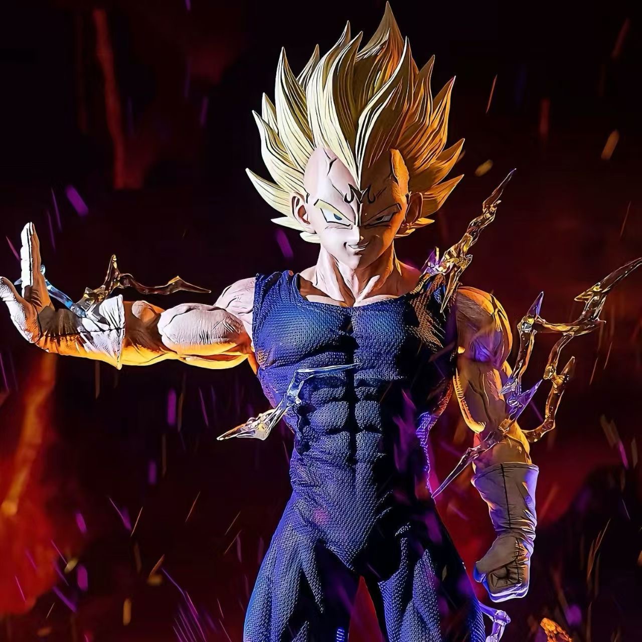 Majin Vegeta en tu escritorio: una figura con actitud