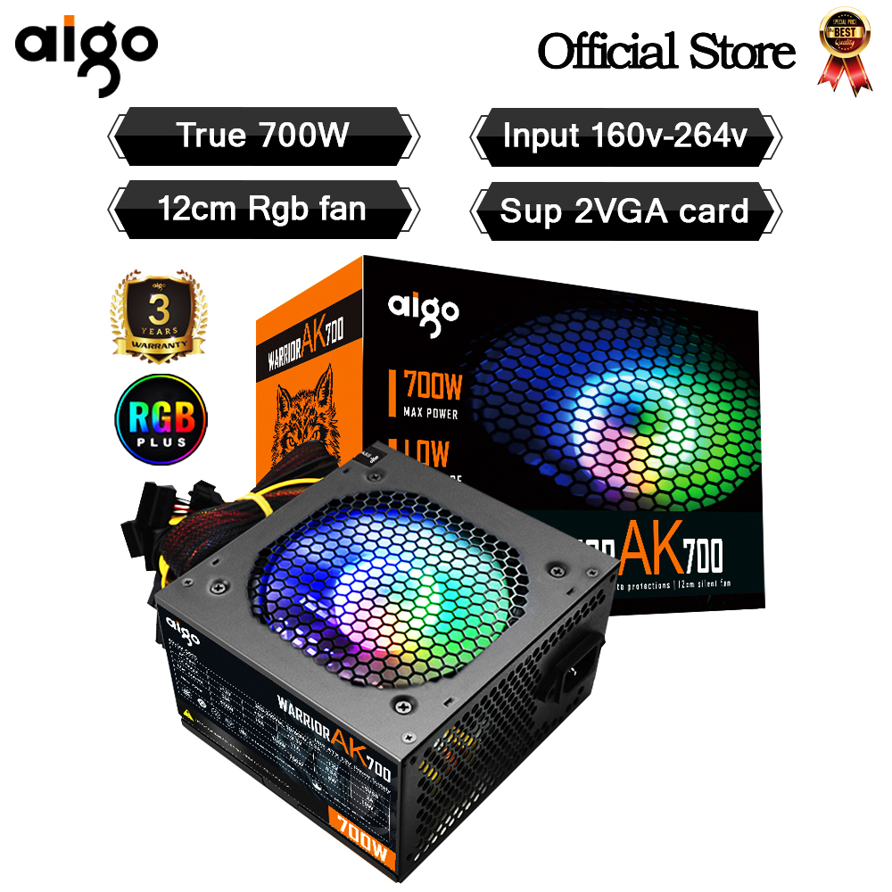 Aigo AK 700W: Potencia silenciosa con toque RGB