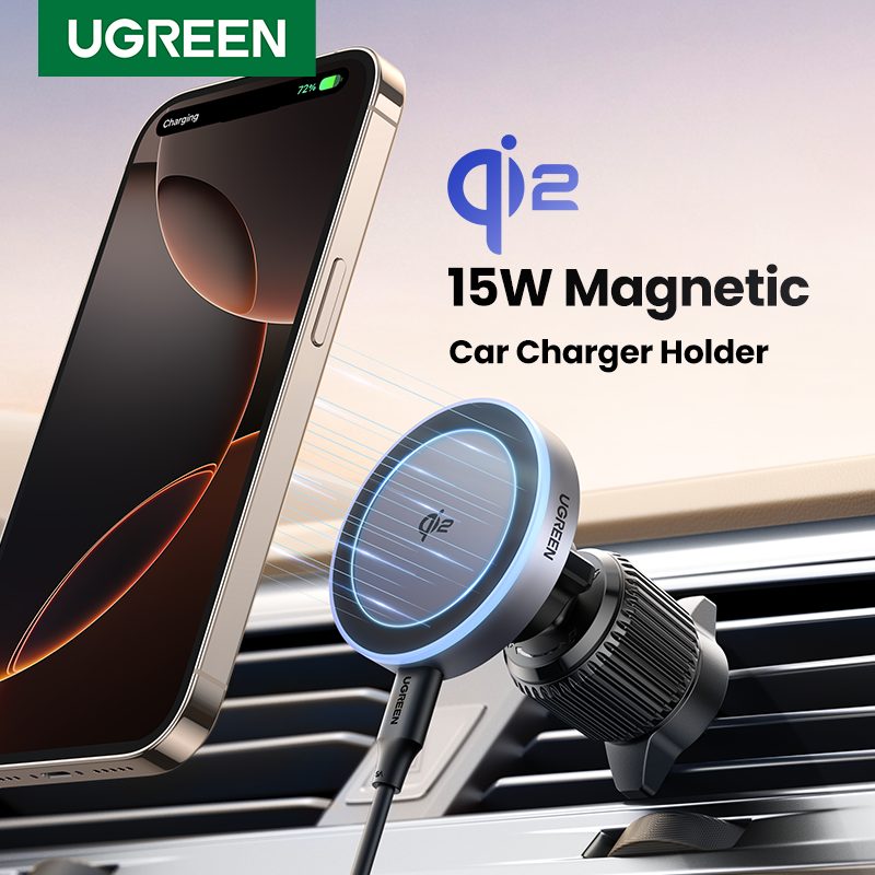 Soporte magnético UGREEN Qi2: carga segura y sin manos