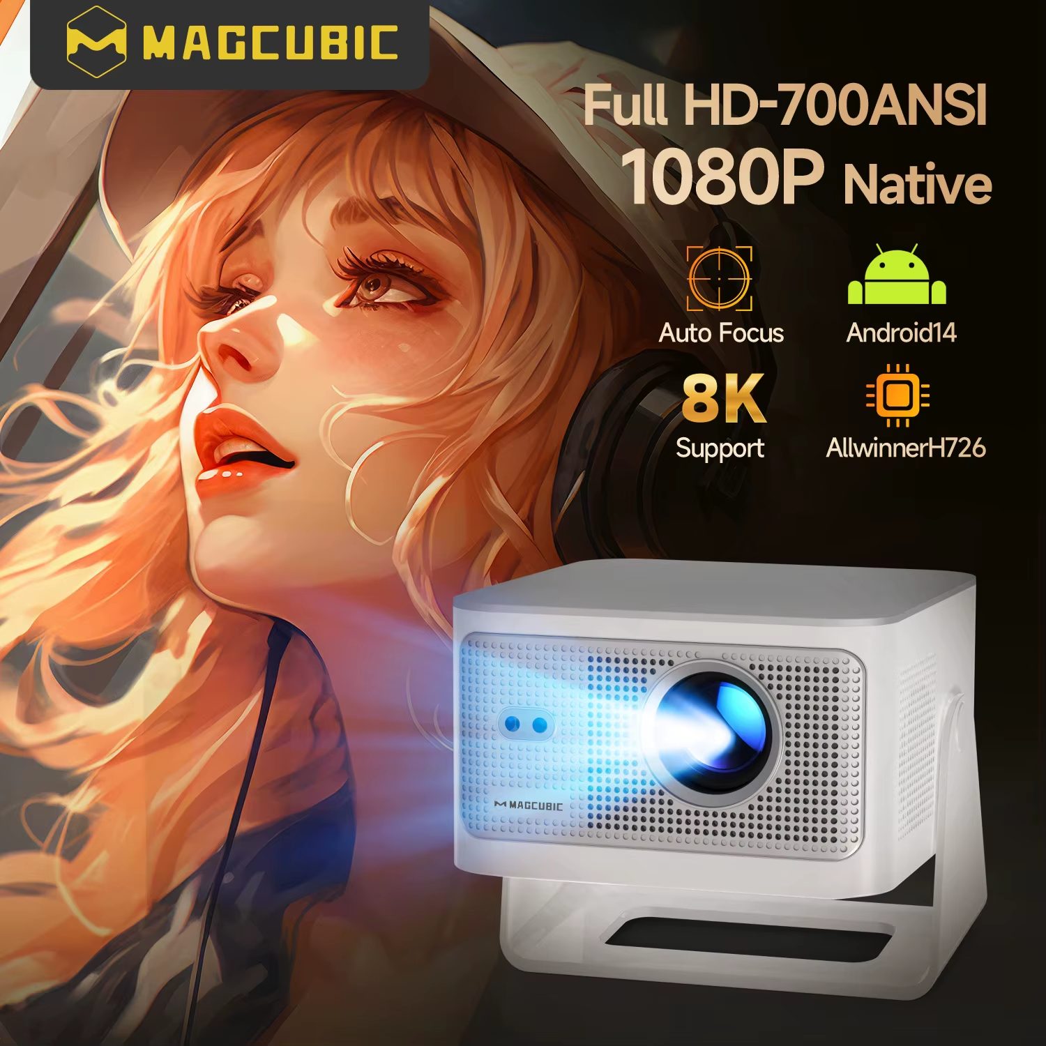 Reseña del Magcubic: proyector inteligente con Android 14