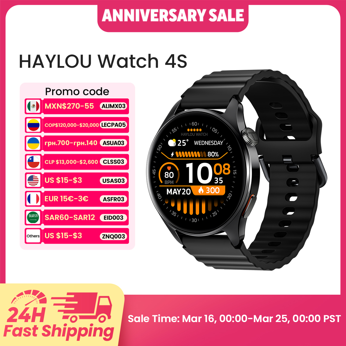 Smartwatch HAYLOU 4S GPS: más que notificaciones