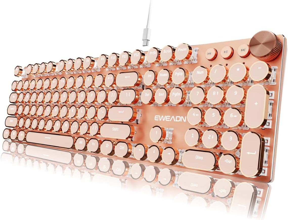 Teclado retro con perilla de control: diversión y función