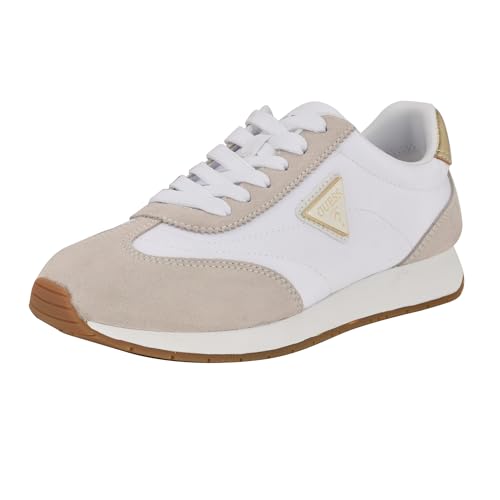 Guess Women\'s Joggin Sneaker, White/Beige