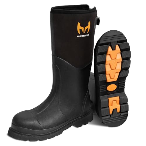 Hunthor Rubber Work Boots, Puncture-Proof