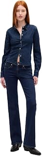 Jeans tiro bajo que estiliza y alarga la figura
