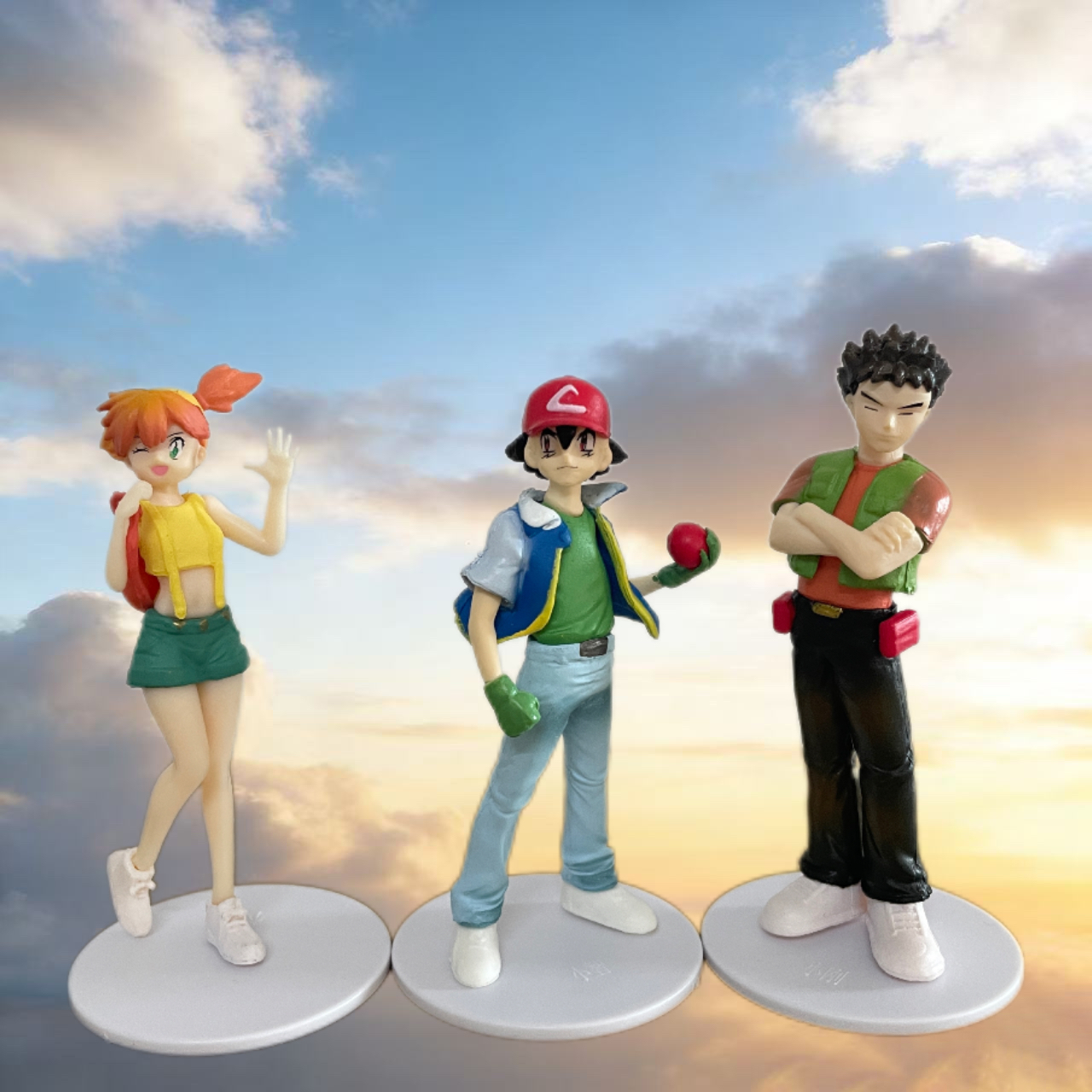 8cm/3in PokéMon Anime Ash Ketchum/Misty/Brock/Trio