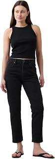 Jeans rectos de talle alto