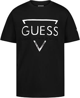 Camiseta de manga corta con logotipo y cuello redondo: básico versátil