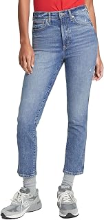 Jeans de mezclilla tiro alto vintage ajustados para mujer: examen honesto