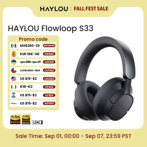 HAYLOU FlowLoop S33 Wireless Headphones