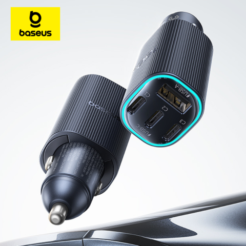 Baseus 160W: cargador de auto de carga rápida para portátil y celular