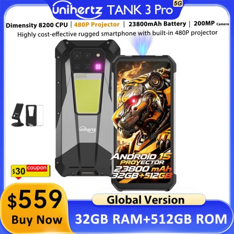 Unihertz Tank 3 Pro 8849: el móvil rudo con proyector integrado