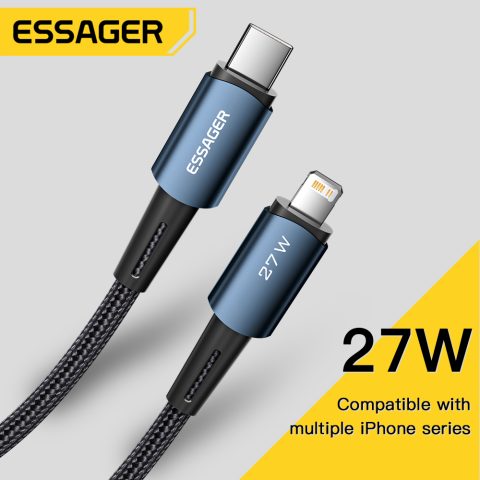 Essager USB-C a Lightning 20W: carga rápida para iPhone e iPad