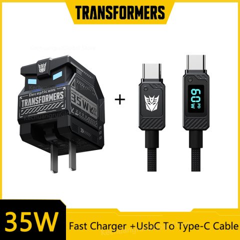 Cargador 2 en 1 PD 35W: USB-A y USB-C para iPhone y Huawei