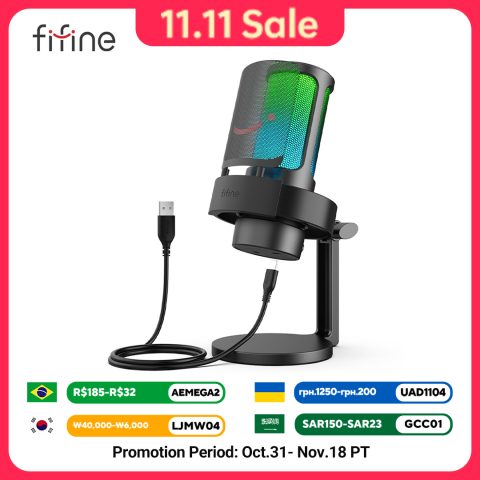 FIFINE Gaming Microphone with RGB: ¿Vale la pena para streams?