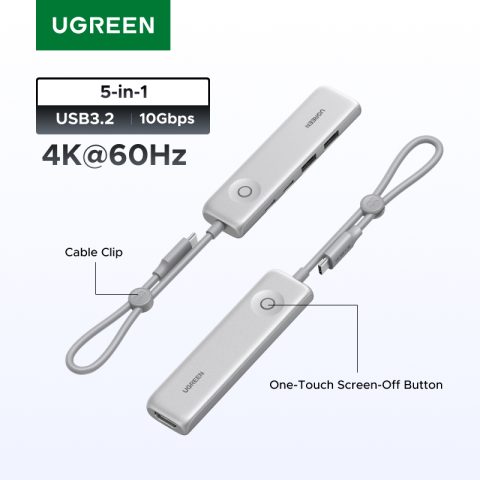 UGREEN Hub USB C 8 en 1: HDMI 4K, USB-C 10Gbps y carga de 100W