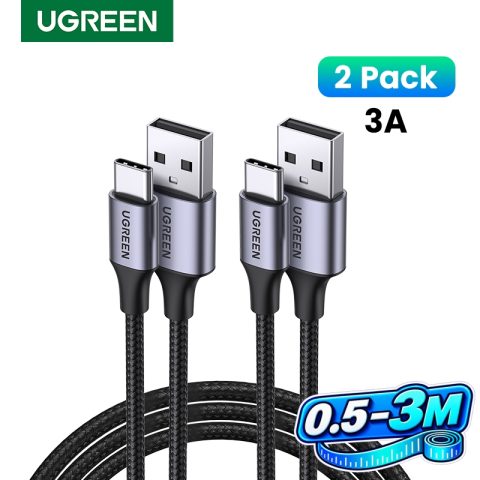 UGREEN 3A USB-C: Carga rápida y datos en un pack de 2