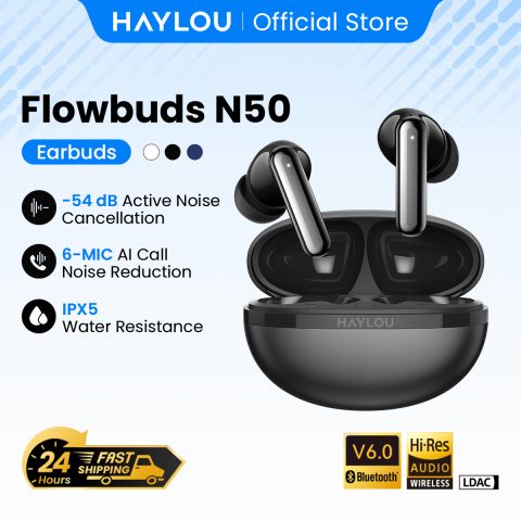 HAYLOU Flowbuds N50: ANC, 6 micrófonos y 32h de batería
