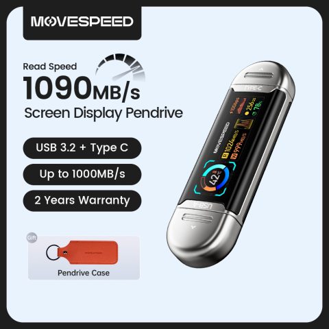 Un pendrive con pantalla que sorprende por su velocidad y diseño